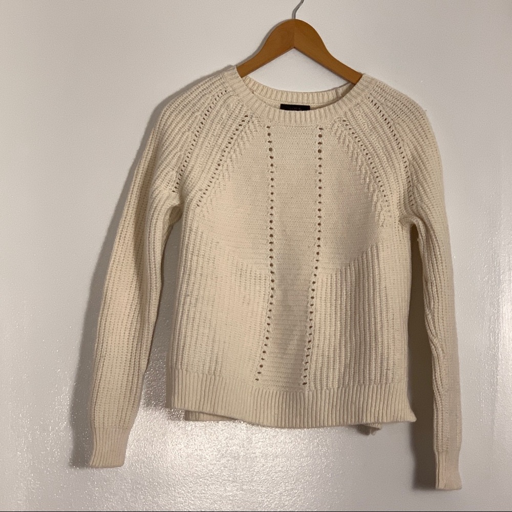 Jcrew Cream Cable Knit Sweater